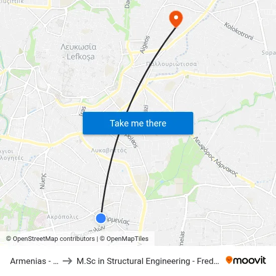 Armenia - Iphigenia to M.Sc in Structural Engineering - Frederick University Cyprus map