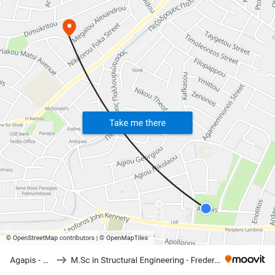 Agapis - Enotitos to M.Sc in Structural Engineering - Frederick University Cyprus map