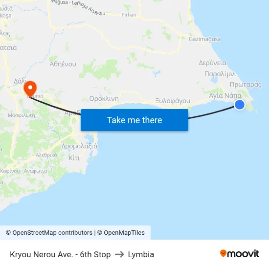 Kryou Nerou Avenue - 6th Stop to Lymbia map