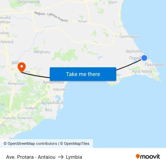 Protara Avenue - Antaiou to Lymbia map