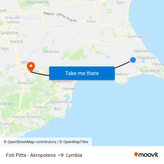 Fotis Pittas - Akropolis to Lymbia map