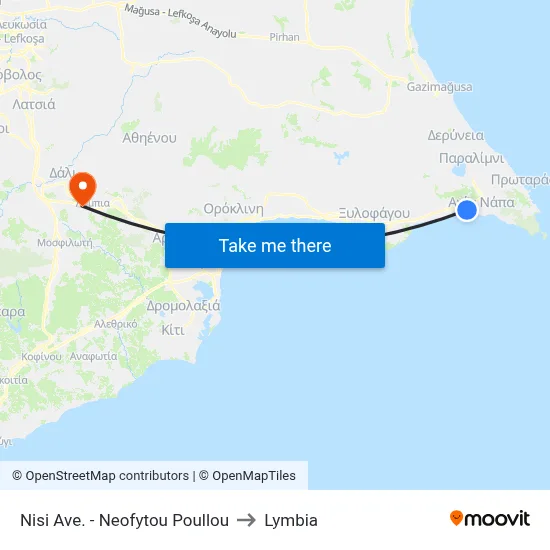 Nisi Avenue - Neofytou Poullou to Lymbia map