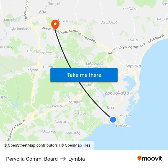 Pervolia Comm. Board to Lymbia map
