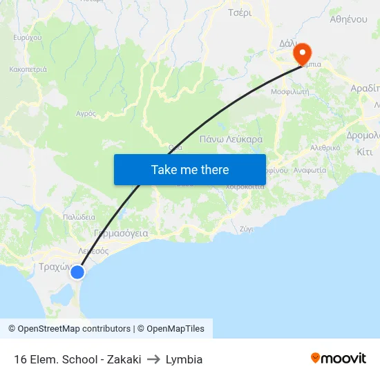16 Elem. School - Zakaki to Lymbia map