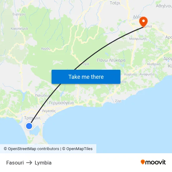 Fasouri to Lymbia map