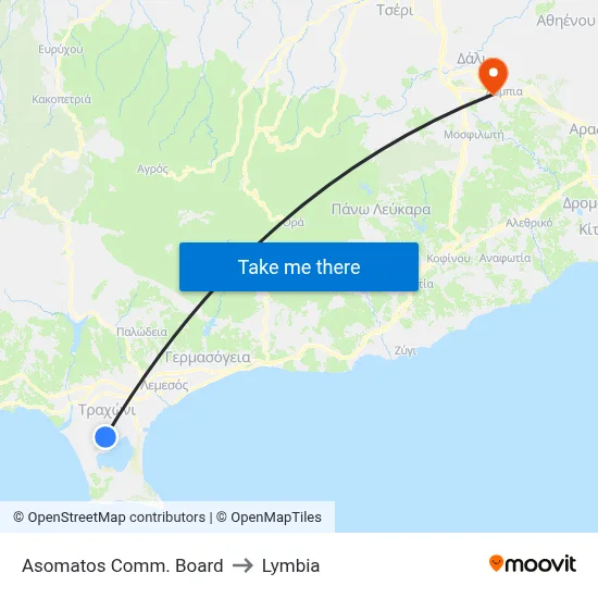 Asomatos Comm. Board to Lymbia map