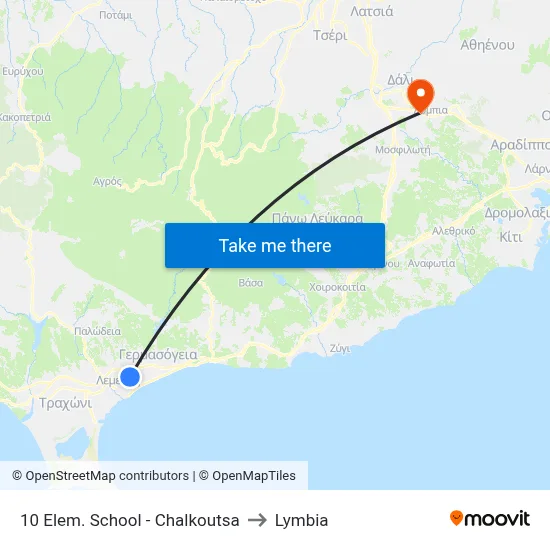 10 Elem. School - Chalkoutsa to Lymbia map