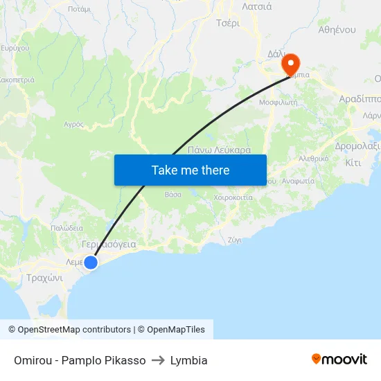 Homer - Pablo Picasso to Lymbia map