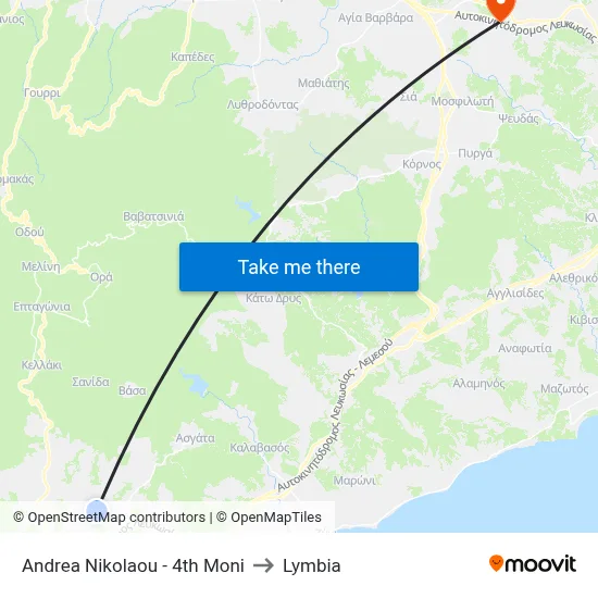 Andrea Nikolaou - 4th Moni to Lymbia map