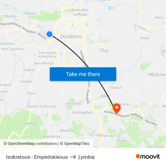 Isokratous - Empedokleous to Lymbia map