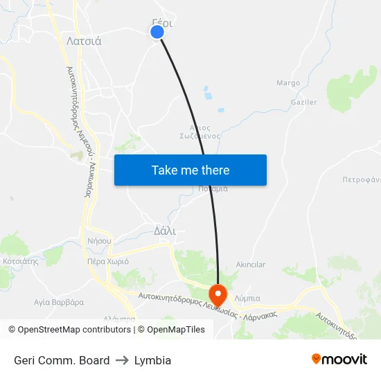 Geri Comm. Board to Lymbia map
