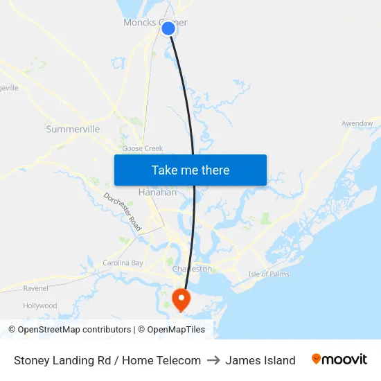 Stoney Landing Rd / Home Telecom to James Island map