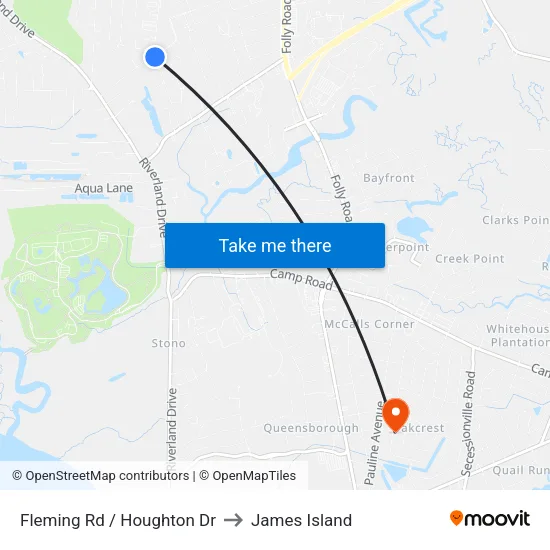 Fleming Rd / Houghton Dr to James Island map