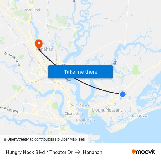 Hungry Neck Blvd / Theater Dr to Hanahan map