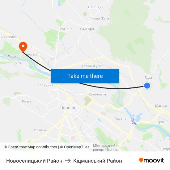 Новоселицький Район to Кіцманський Район map