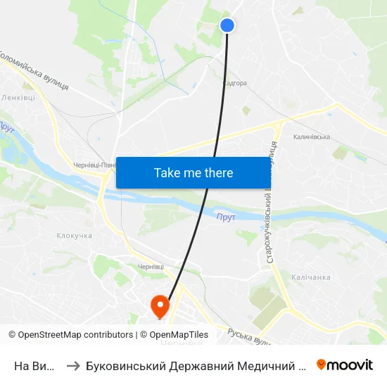 На Вимогу to Буковинський Державний Медичний Університет map