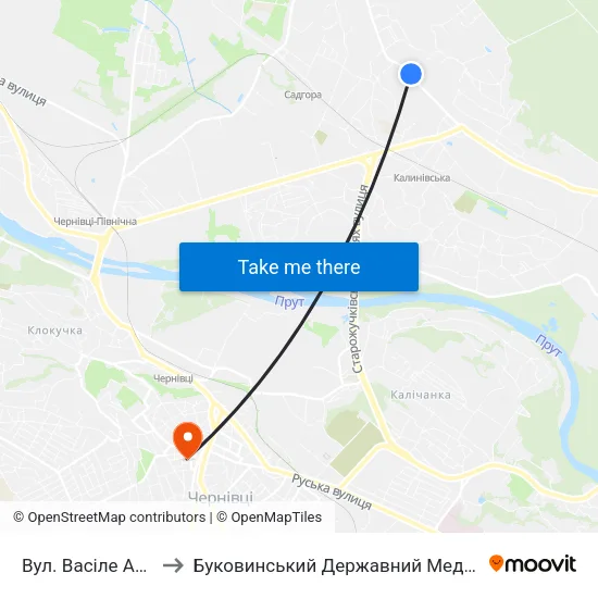 Вул. Васіле Александрі to Буковинський Державний Медичний Університет map