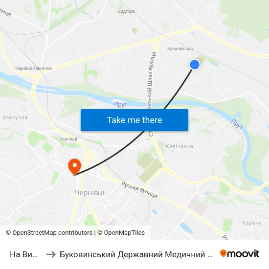 На Вимогу to Буковинський Державний Медичний Університет map