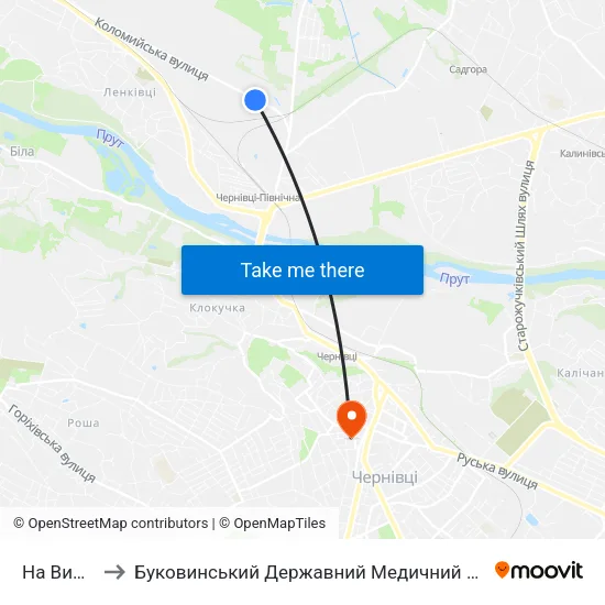 На Вимогу to Буковинський Державний Медичний Університет map