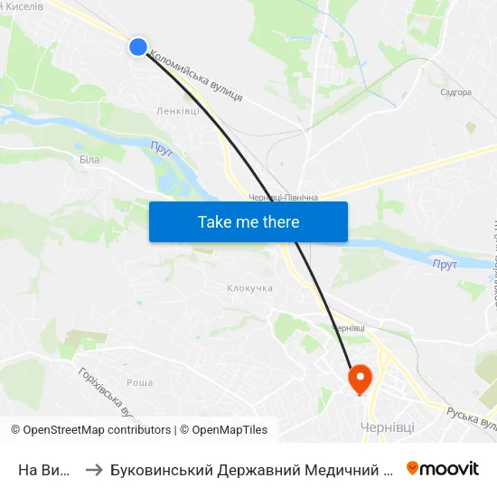 На Вимогу to Буковинський Державний Медичний Університет map