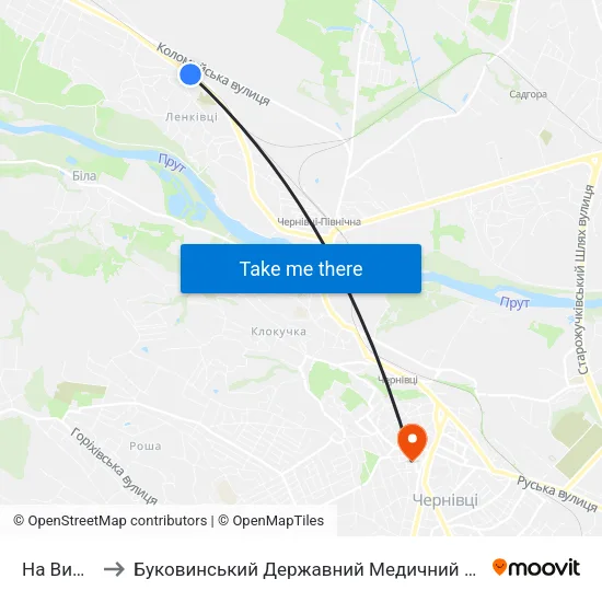 На Вимогу to Буковинський Державний Медичний Університет map
