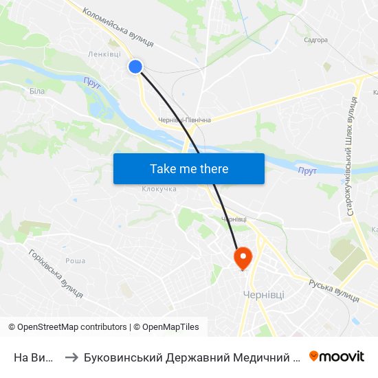 На Вимогу to Буковинський Державний Медичний Університет map