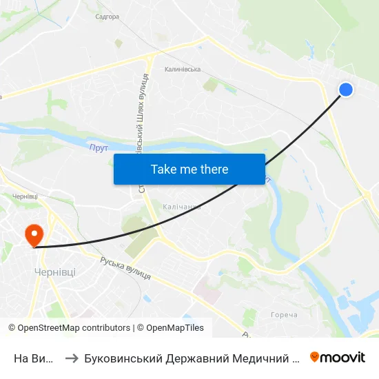 На Вимогу to Буковинський Державний Медичний Університет map