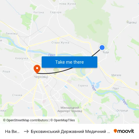 На Вимогу to Буковинський Державний Медичний Університет map