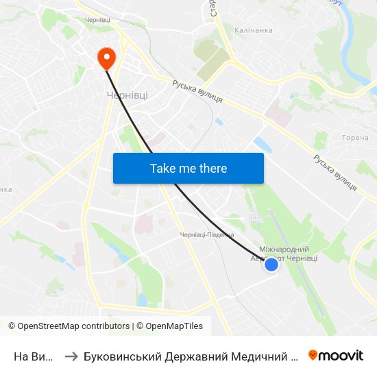 На Вимогу to Буковинський Державний Медичний Університет map