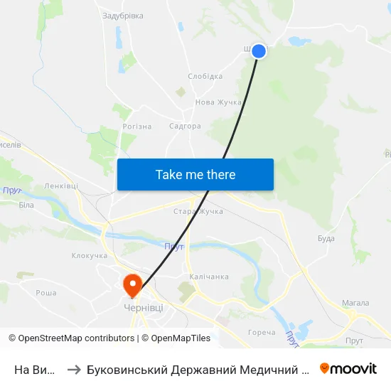На Вимогу to Буковинський Державний Медичний Університет map