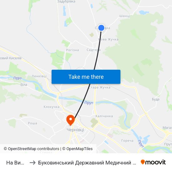 На Вимогу to Буковинський Державний Медичний Університет map