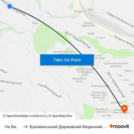 На Вимогу to Буковинський Державний Медичний Університет map