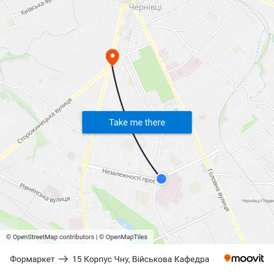 Формаркет to 15 Корпус Чну, Військова Кафедра map