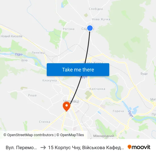 Вул. Перемоги to 15 Корпус Чну, Військова Кафедра map