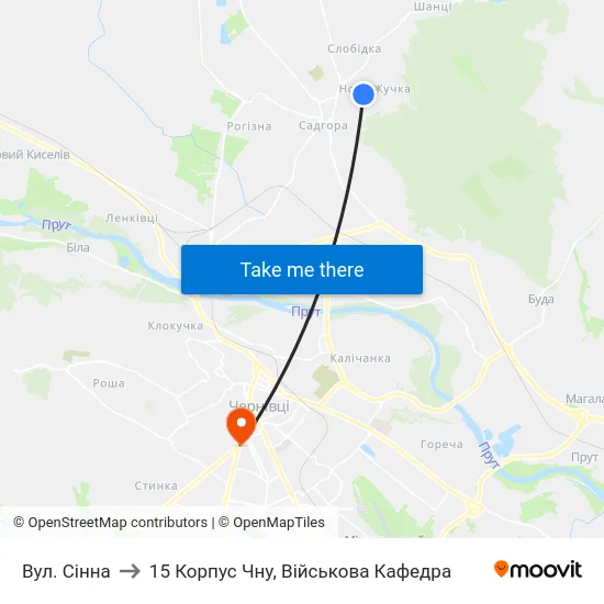 Вул. Сінна to 15 Корпус Чну, Військова Кафедра map