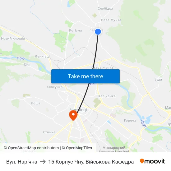Вул. Нарічна to 15 Корпус Чну, Військова Кафедра map