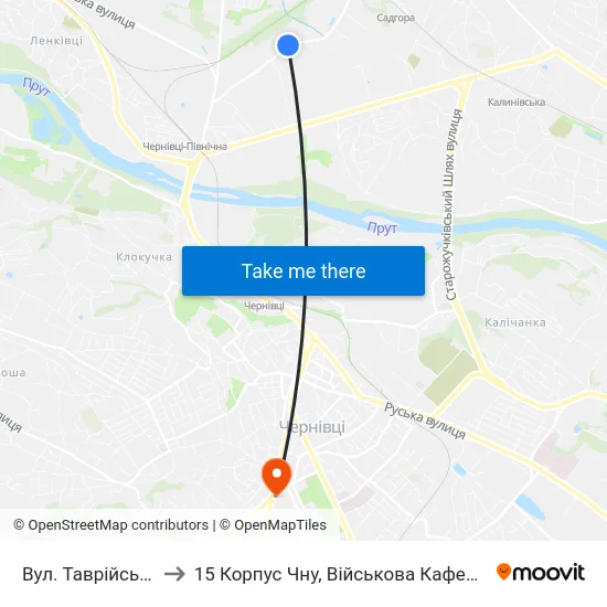 Вул. Таврійська to 15 Корпус Чну, Військова Кафедра map