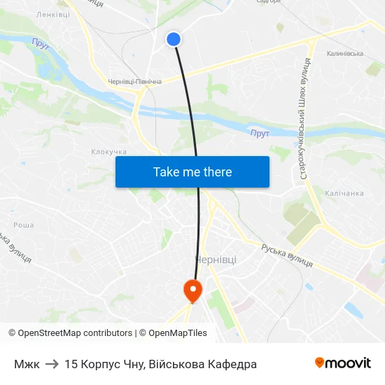 Мжк to 15 Корпус Чну, Військова Кафедра map