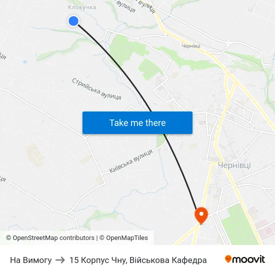 На Вимогу to 15 Корпус Чну, Військова Кафедра map