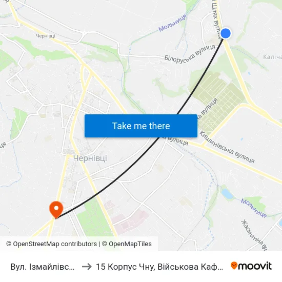 Вул. Ізмайлівська to 15 Корпус Чну, Військова Кафедра map