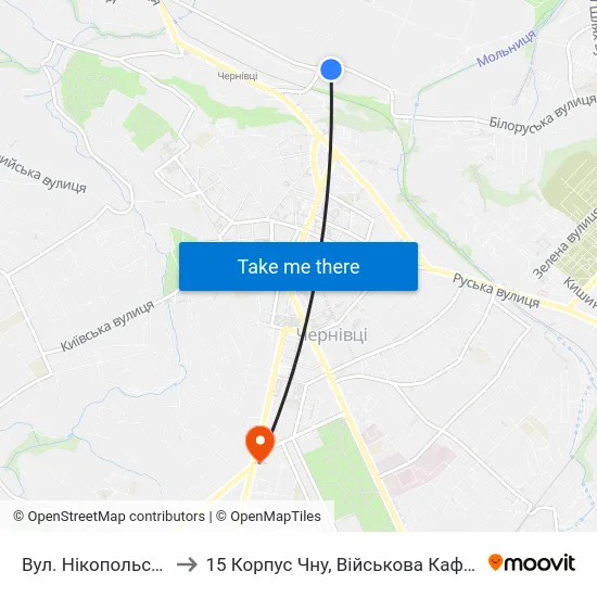 Вул. Нікопольська to 15 Корпус Чну, Військова Кафедра map