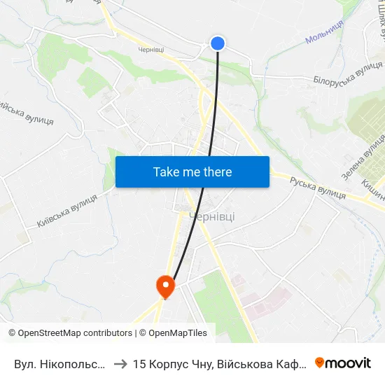 Вул. Нікопольська to 15 Корпус Чну, Військова Кафедра map