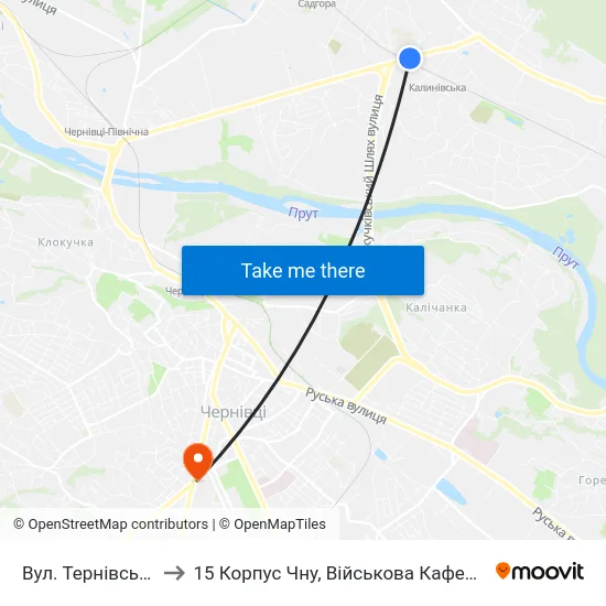 Вул. Тернівська to 15 Корпус Чну, Військова Кафедра map