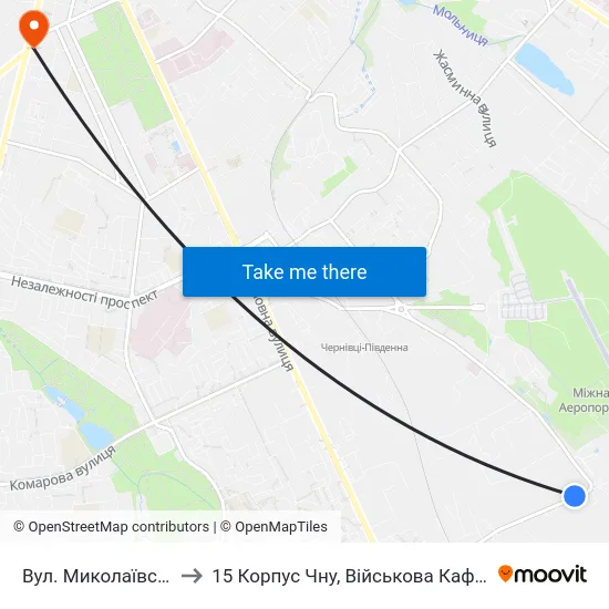 Вул. Миколаївська to 15 Корпус Чну, Військова Кафедра map