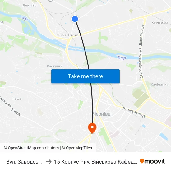 Вул. Заводська to 15 Корпус Чну, Військова Кафедра map
