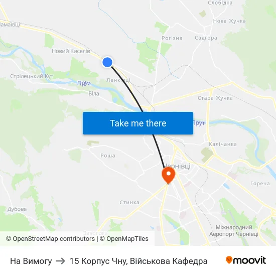 На Вимогу to 15 Корпус Чну, Військова Кафедра map