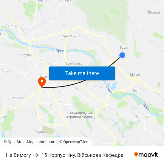 На Вимогу to 15 Корпус Чну, Військова Кафедра map