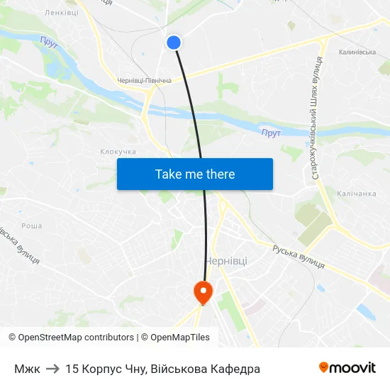 Мжк to 15 Корпус Чну, Військова Кафедра map