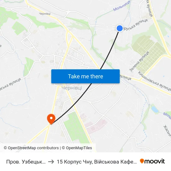 Пров. Узбецький to 15 Корпус Чну, Військова Кафедра map