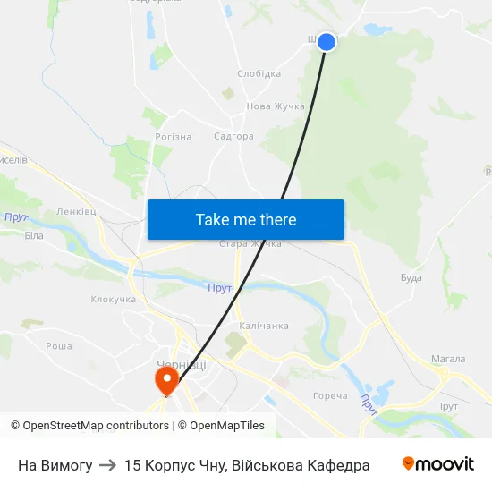 На Вимогу to 15 Корпус Чну, Військова Кафедра map